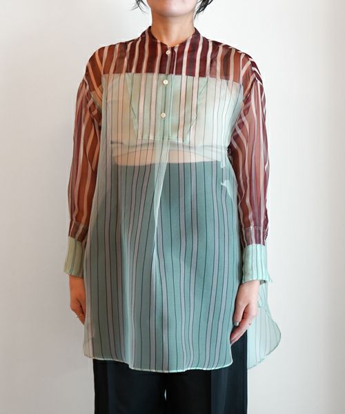 ＜TELMA＞Printed Sheer Pullover