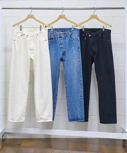 ＜UNUSED＞14oz denim five pockets wide pants