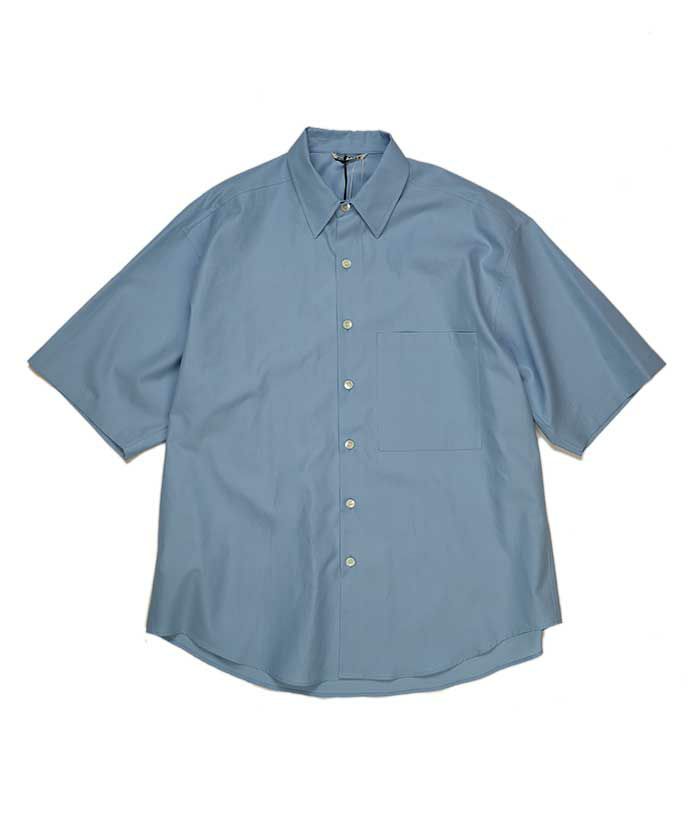 ＜AURALEE＞WASHED FINX TWILL BIG HALF SLEEVED SHIRT