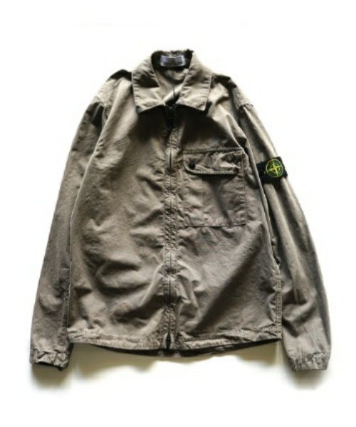 ＜STONE ISLAND＞OLD EFFECT BRUSHED COTTON OVERSHIRT(8015119WN) 【2024SS】