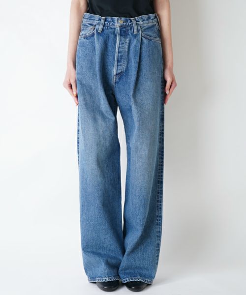 ＜HYKE＞ DENIM WIDE LEG JEANS