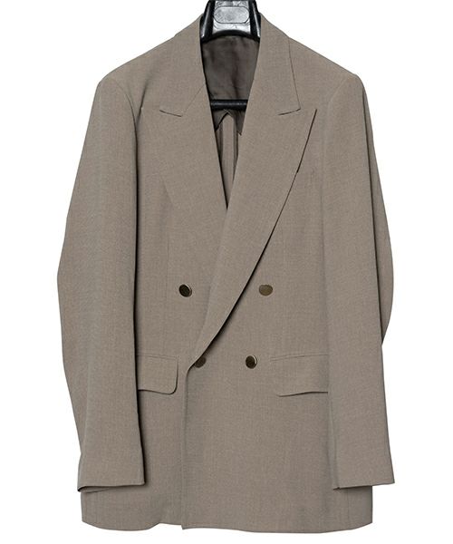 ＜RAINMAKER＞MELANGE TWILL DOUBLE BREASTED JACKET (METAL BUTTON)