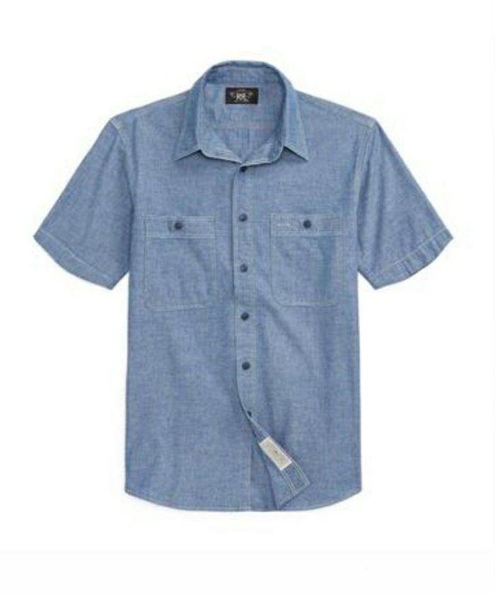 ＜RRL＞INDIGO CHAMBRAY WORK S/S SHIRT(MNRRWOV1N820047)