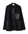 ＜TAKAHIROMIYASHITATheSoloist.＞back gusset sleeve harf zip fleece jacket.(solid)