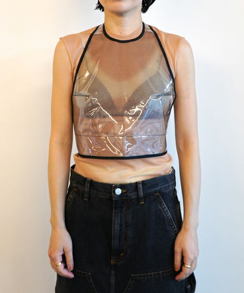  ＜FUMIKA＿UCHIDA＞VINYL/TULLE BIB