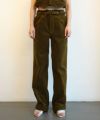 ＜FUMIKA＿UCHIDA＞CORDUROY BELTED 2-TUCK SLACKS