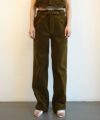 ＜FUMIKA＿UCHIDA＞CORDUROY BELTED 2-TUCK SLACKS