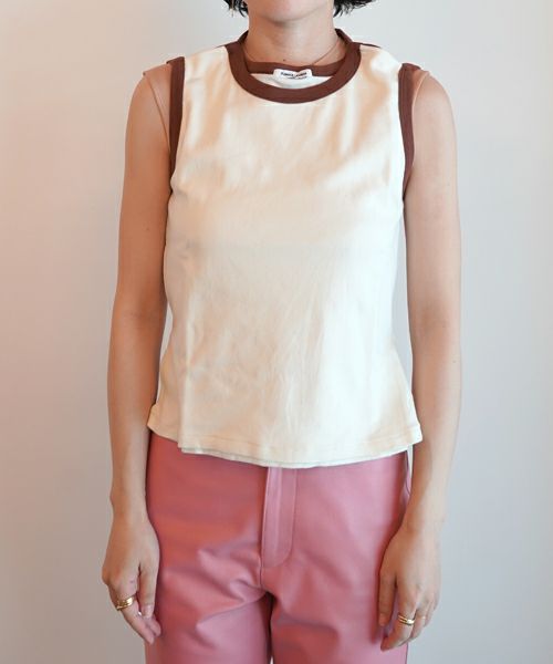 FUMIKA＿UCHIDA＞TRIMMED APRON TEE | MAKES ONLINE STORE