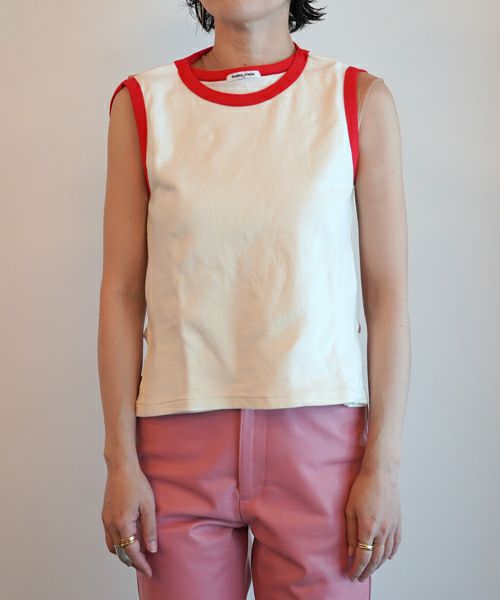 ＜FUMIKA＿UCHIDA＞TRIMMED APRON TEE