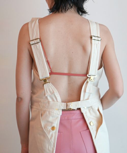 FUMIKA＿UCHIDA＞DENIM OVERALL APRON MIXI DRESS | MAKES ONLINE STORE