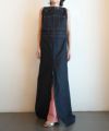 ＜FUMIKA＿UCHIDA＞DENIM OVERALL APRON MIXI DRESS