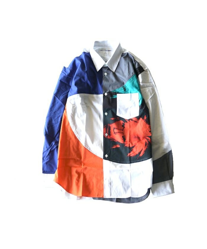 ＜COMMEdesGARCONS SHIRT＞CDG SHIRT×Andy Warhol PATCHWORK SHIRT ＂Andy Warhol＂(FＭ-B012-051)