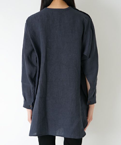ARCHI＞LINEN SIDE OPEN SHIRT | MAKES ONLINE STORE