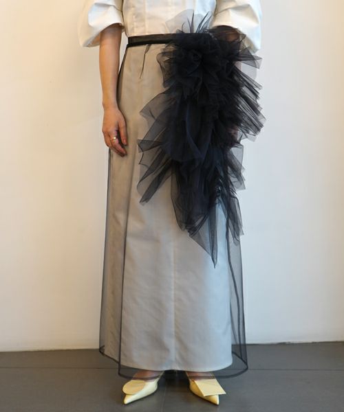 ＜MARGE＞Tulle decorative over skirt