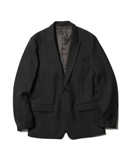MR.OLIVE＞RETRO POLYESTER TWILL / 2B SEMI PEAKED LAPEL JACKET