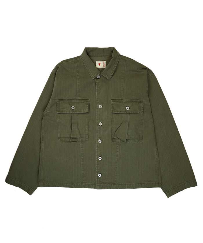 ＜EMOTIONALLY UNAVAILABLE＞HEART MILITARY JACKET