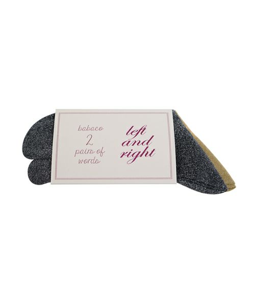 ＜babaco＞Pairs of Words(Black Silver Beige Gold)
