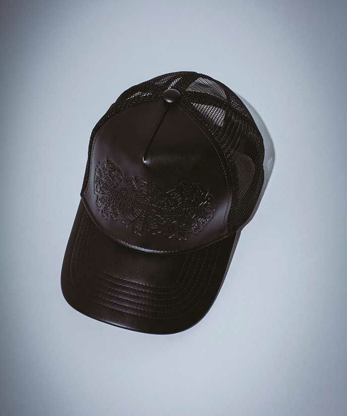 ＜Fucking Awesome＞Three Spiral Leather Trucker Snapback