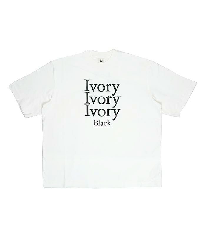 ＜blurhmsROOTSTOCK＞Ivory Black Print Tee WIDE MKS