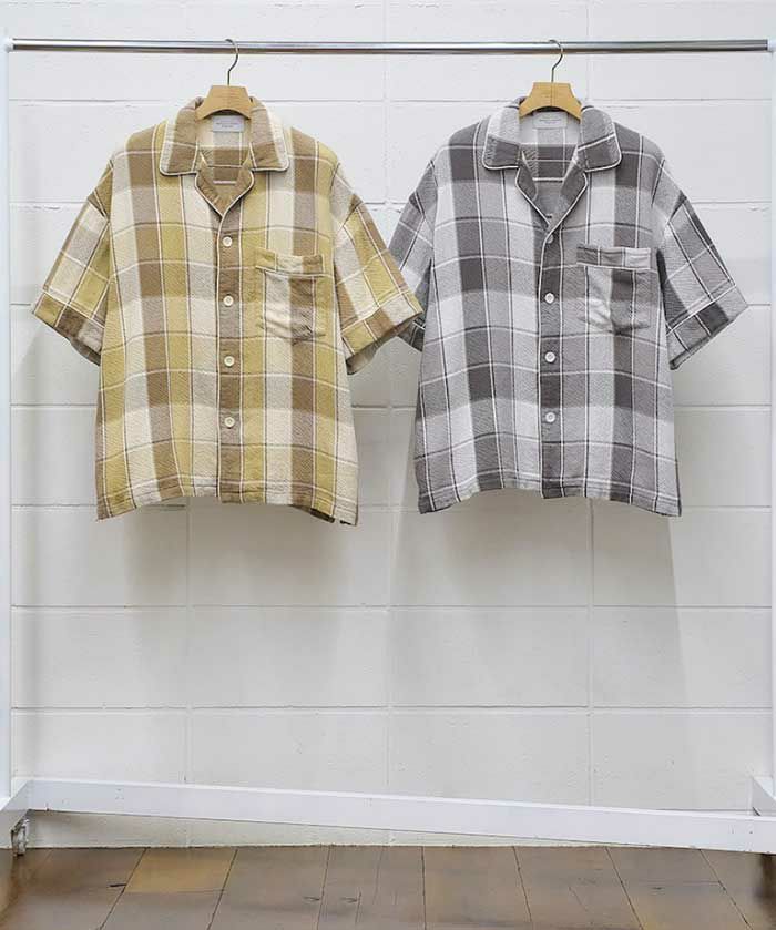 UNUSED＞Check short sleeve shirt | MAKES ONLINE STORE