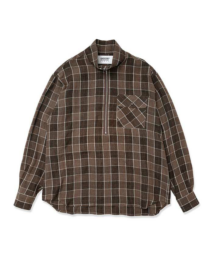＜Hombre Nino＞PLAID HALF ZIP SHIRT (HN0241-SH0004 )