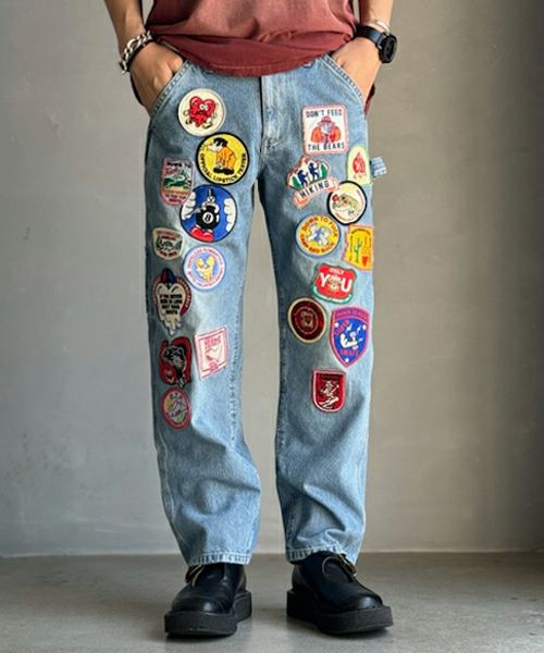 ＜EMOTIONALLY UNAVAILABLE＞PATCHES DENIM PANTS