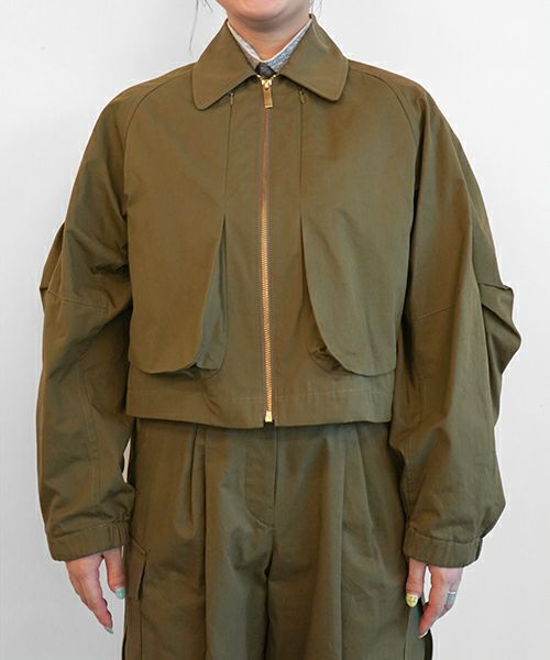 Mame Kurogouchi＞Organic Cotton Twill Short Jacket | MAKES