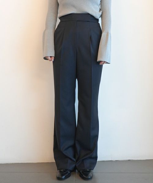 ＜Mame Kurogouchi＞Light Wool Max Gabadine Flared Suit Trousers