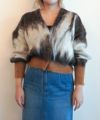 ＜Mame Kurogouchi＞Drip Glaze Pattern Mohair Knitted Cardigan