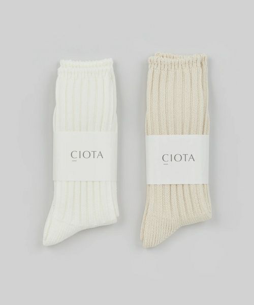 ＜CIOTA＞Ribbed Socks (Low Gauge)