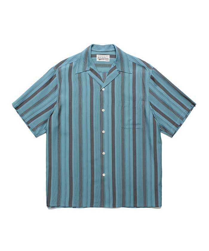 ＜WACKO MARIA＞STRIPED OPEN COLLAR SHIRT(TYPE-2)