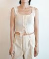 ＜FUMIKA＿UCHIDA＞VINTAGE RIBBED CORSET TOP_SLEEVELESS