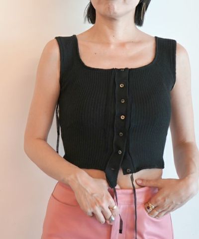 FUMIKA_UCHIDA/STRETCH DENIM BUSTIER(INDIGO)