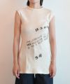 ＜FUMIKA＿UCHIDA＞GAUZE JERSEY STENCIL SLEEVELESS TOP