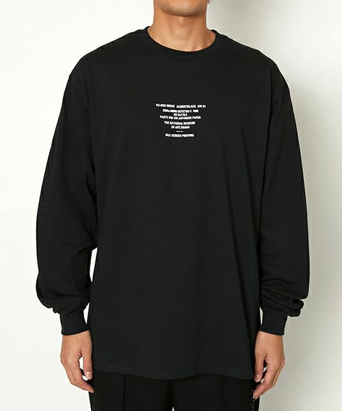 ＜ALMOSTBLACK＞CREW NECK PRINT LONG TEE