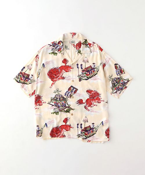 ＜GOLD＞RAYON ALOHA SHIRT“ORIENTAL FESTIVAL”