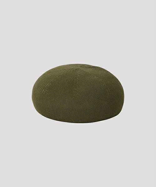 ＜CFCL＞MESH KNIT BERET(FERN GREEN)