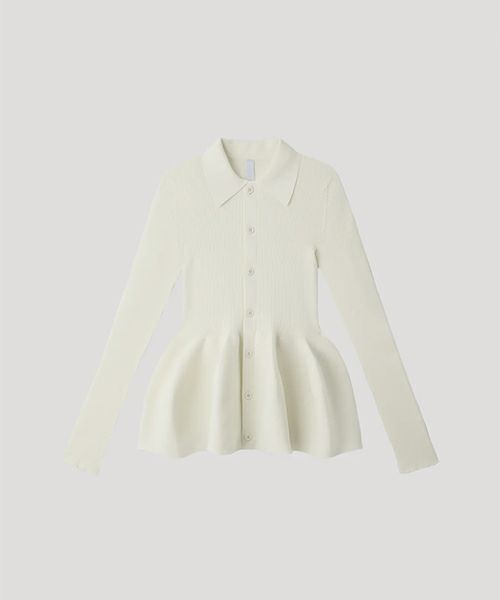 ＜CFCL＞POTTERY SHIRT CARDIGAN(WHITE)