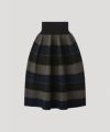 ＜CFCL＞POTTERY SKIRT(BLACK MULTI)