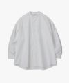 ＜Graphpaper＞High Count Band Collar Round Cut Oversized Shirt(GM243-50033B)