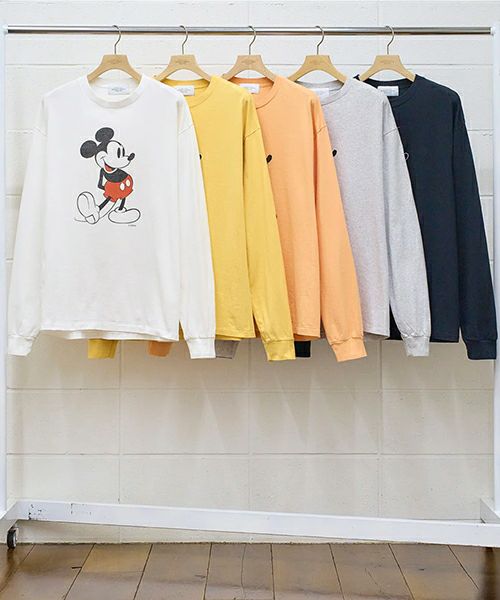 ＜UNUSED＞Mickey Print L/S T-SHIRT