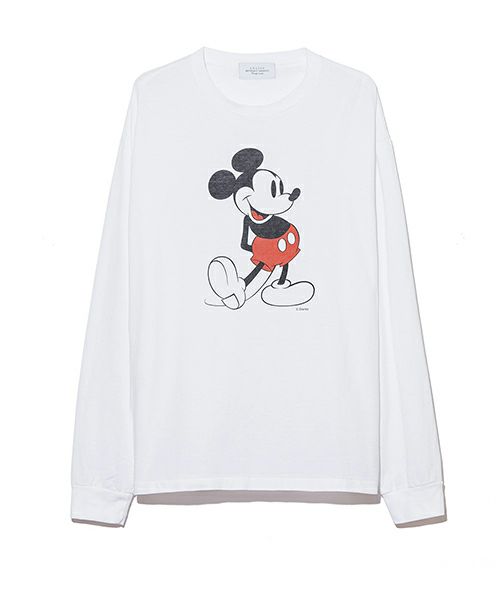 UNUSED＞Mickey Print L/S T-SHIRT | MAKES ONLINE STORE