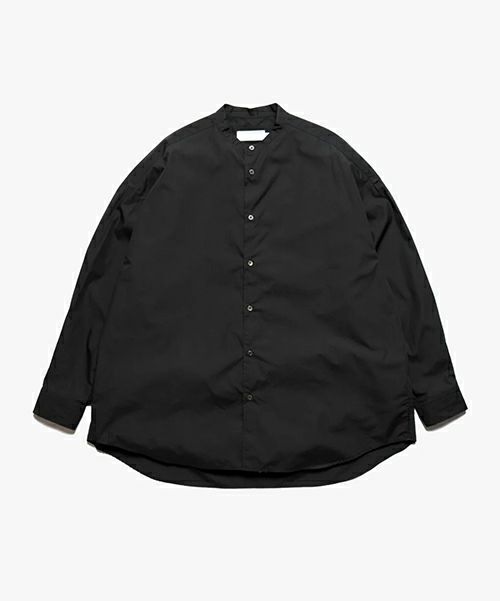 ＜Graphpaper＞Broad L/S Oversized Band Collar Shirts(GL243-50007B)