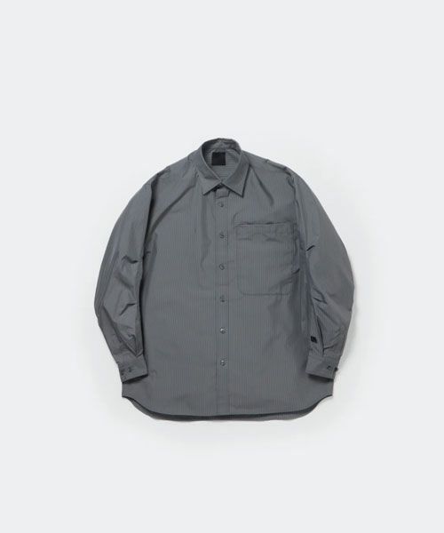 ＜DAIWA PIER39＞W's TECH REGULAR COLLAR SHIRT L/S STRIPE