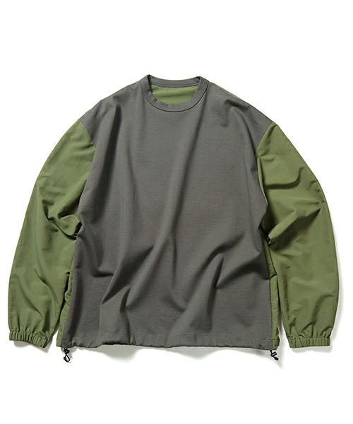 ＜SOPHNET.＞FABRIC MIX L/S CREWNECK TOP