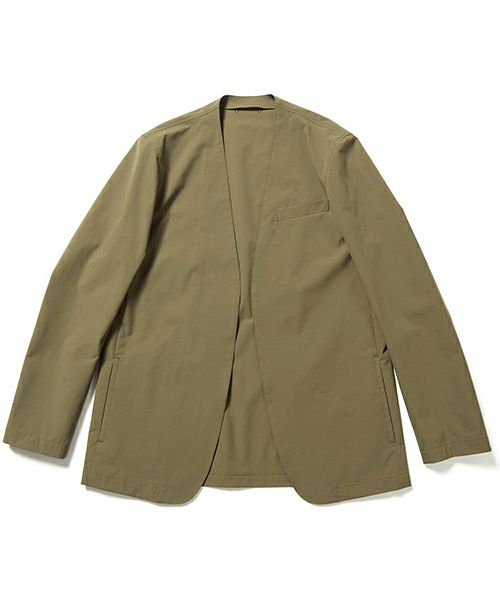 ＜SOPHNET.＞2WAY STRETCH POPLIN NO COLLAR JACKET