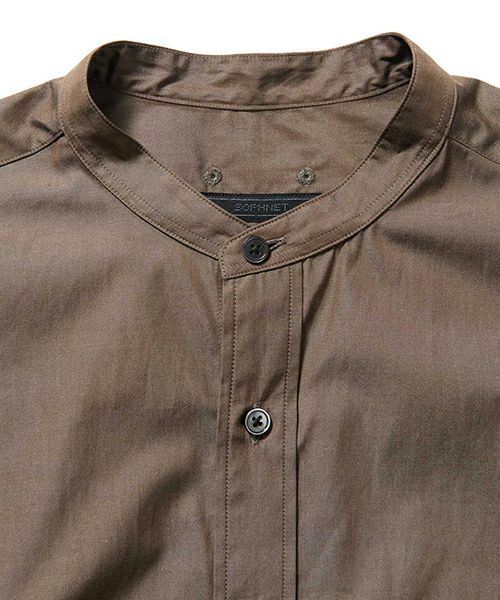 SOPHNET.＞BAND COLLAR SHIRT | MAKES ONLINE STORE