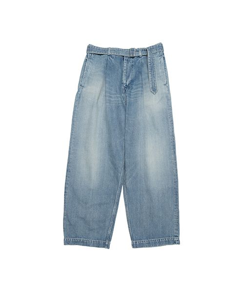 ＜Graphpaper＞Selvage Denim Belted Pants(GU243-40192LB)