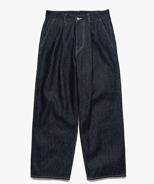 ＜Graphpaper＞Selvage Denim Two Tuck Pants(GU243-40188RB)