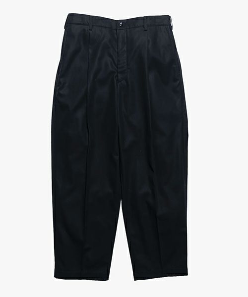 Graphpaper>Wooly Cotton Twill Wide Tapered Slacks(GM243 Graphpaper>Wooly Cotton Twill Wide Tapered Slacks(GM243